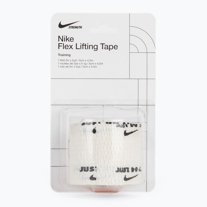 Еластичний когезивний бинт Nike Strenght Flex Lifting Tape білий/чорний