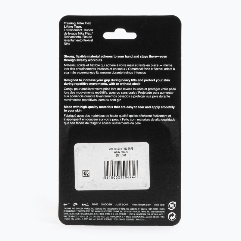 Еластичний когезійний бандаж Nike Strenght Flex Lifting Tape white/black 2