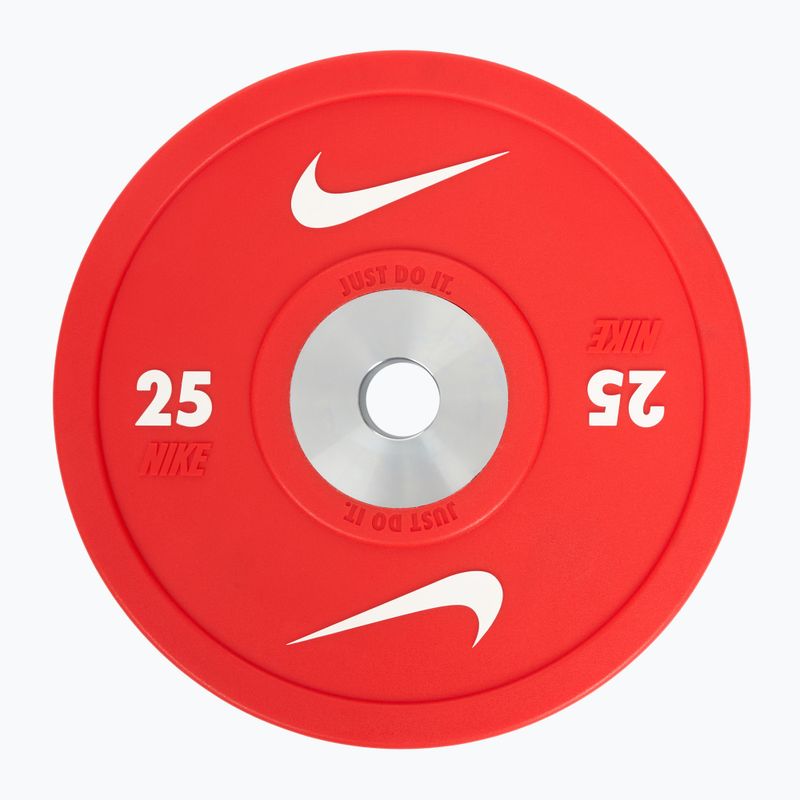 Диски бамперні Nike Strength Pro Urethane Bumper Plates 25 kg red/white 2
