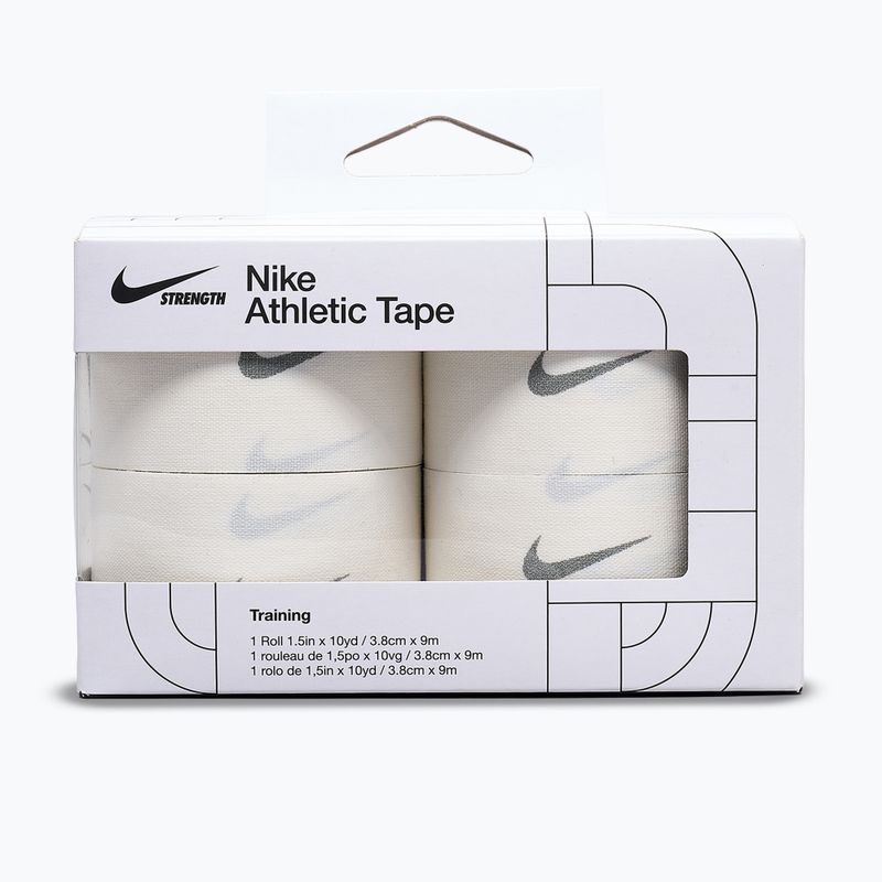 Еластичний когезивний бинт Nike Strength Athletic Tape 4 шт. білий/сірий