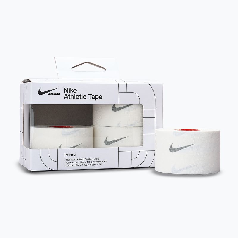 Еластичний когезійний бандаж Nike Strenght Athletic Tape white/grey 2