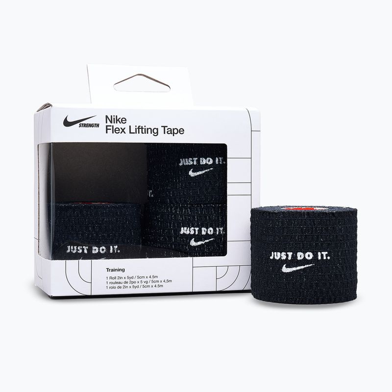 Еластичний кохезійний бинт Nike Strength Flex Lifting Tape 4 шт. чорний/білий