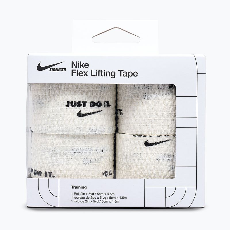 Еластичний когезивний бинт Nike Strenght Flex Lifting Tape 4 шт. білий/чорний