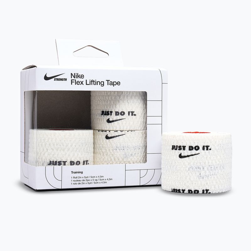 Еластичний когезійний бандаж Nike Strenght Flex Lifting Tape white/black 2