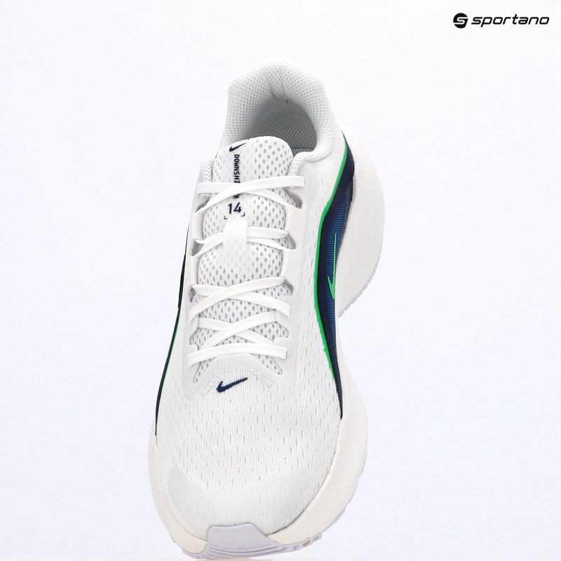 Кросівки для бігу чоловічі Nike Downshifter 14 white/midnight navy/green spark 9