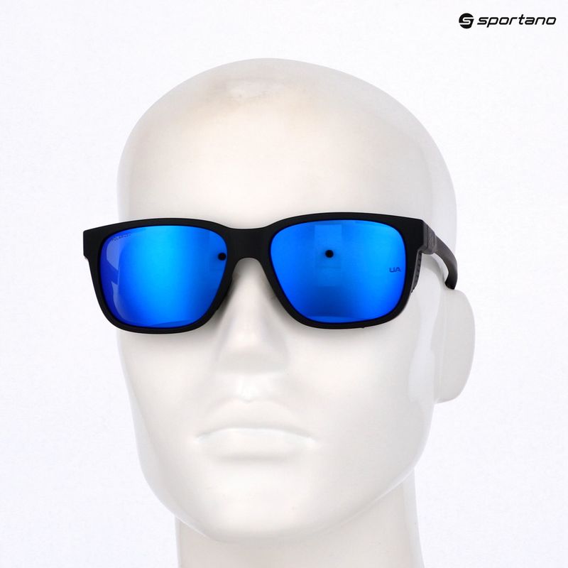 Окуляри сонцезахисні чоловічі Under Armour Glacial matte black/grey blue mirror silver polarized o 10