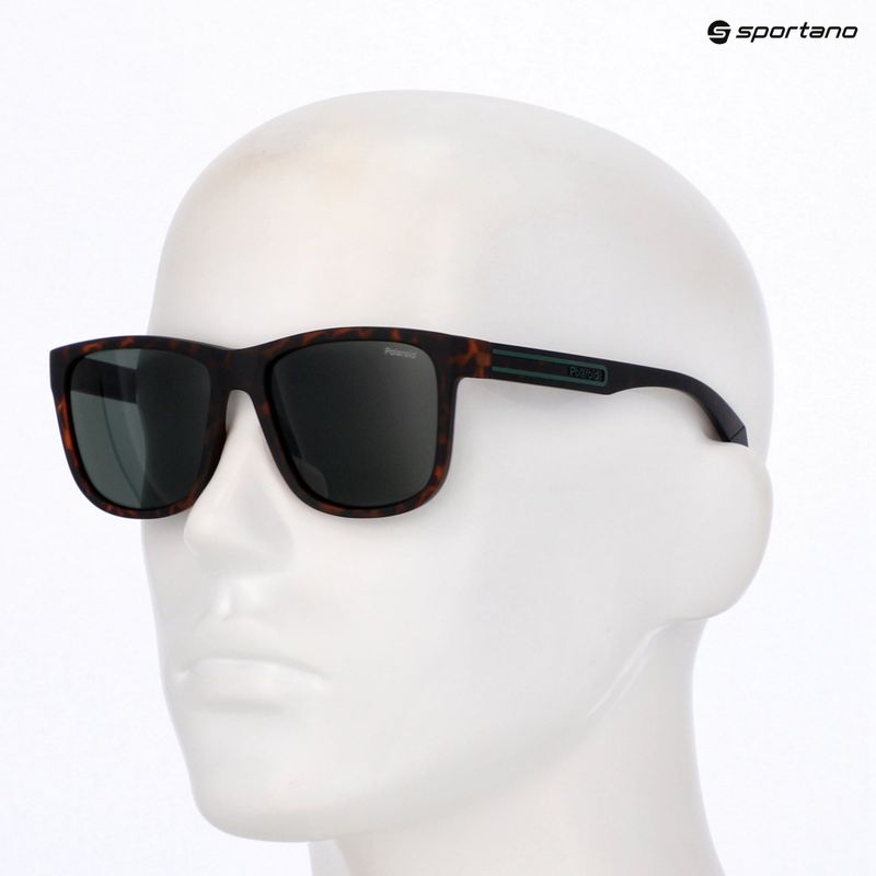 Окуляри сонцезахисні чоловічі Polaroid PLD 2155/S matte brown havana/green polarized 9