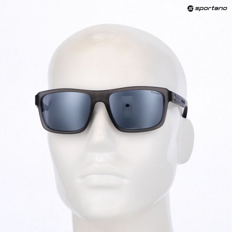 Окуляри сонцезахисні чоловічі Polaroid PLD 2158/S matte grey/grey silver mirror polarized 7