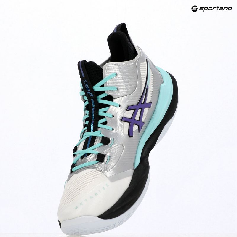 Кросівки волейбольні чоловічі ASICS Metarise 2 white/radiant amethyst 6