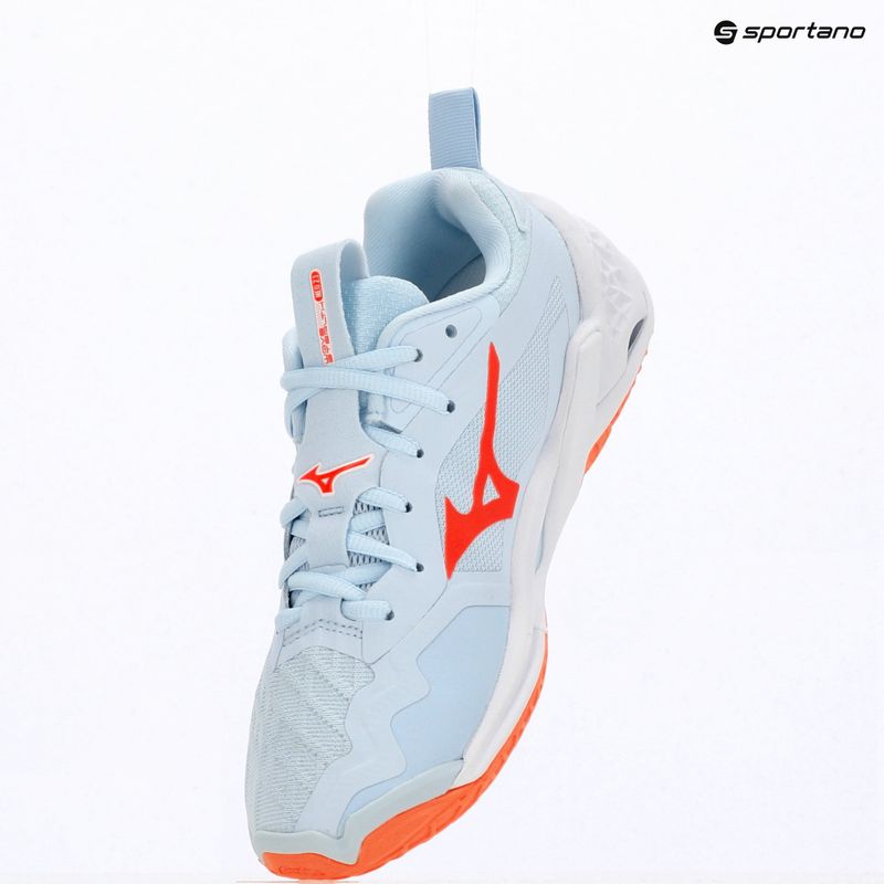 Кросівки гандбольні жіночі Mizuno Wave Stealth Neo 2.1 blue finch/lava orange/white 9