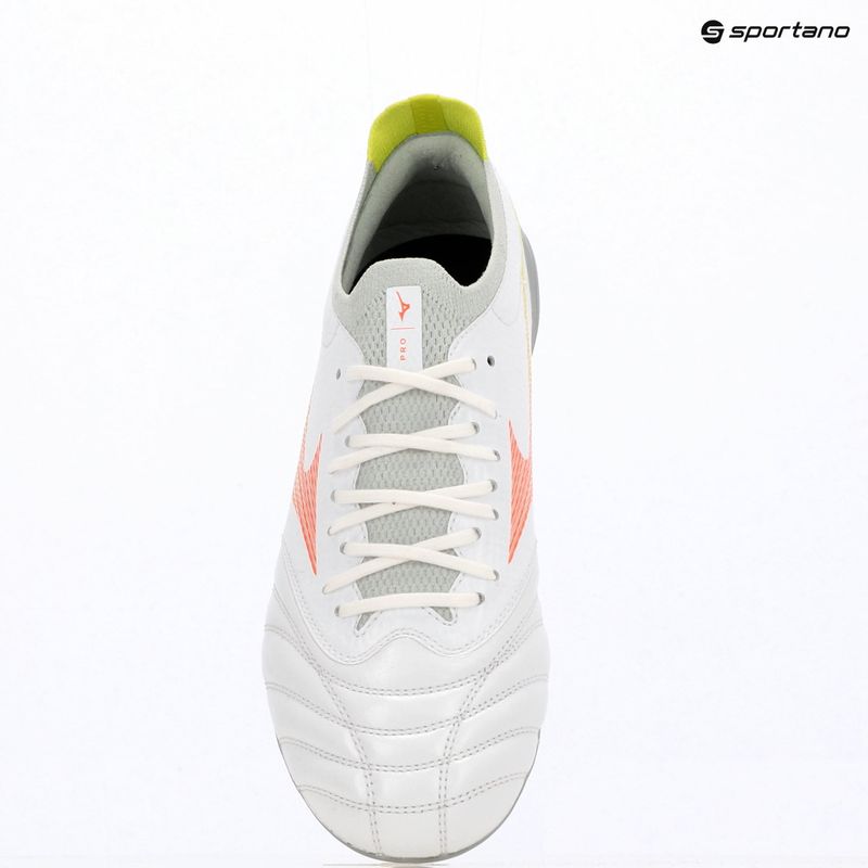 Кросівки футбольні Mizuno Morelia Neo V β Pro AG white/lava orange/evening primrose 9
