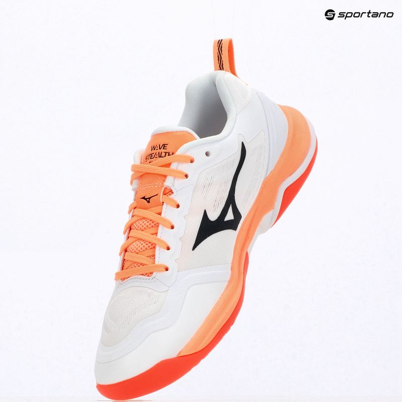 Кросівки гандбольні Mizuno Wave Stealth Elite white/lava orange 9