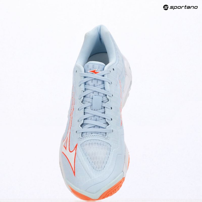 Кросівки волейбольні жіночі Mizuno Wave Lightning Elite blue finch/white/lava orange 9