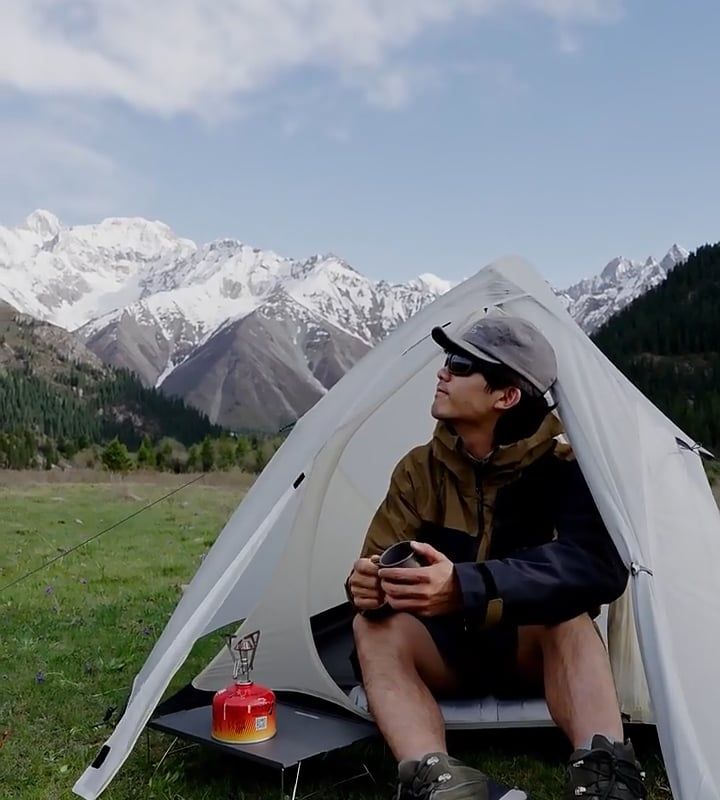 Намет трекінговий одномісний Naturehike Cloud Up 1 UL 15D moon rock grey 7