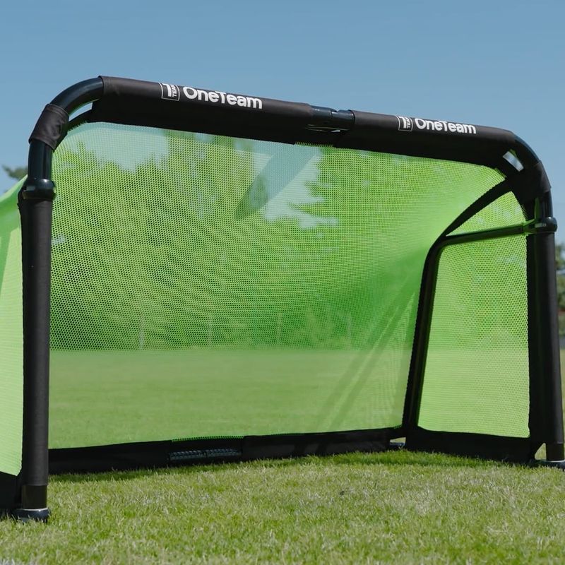 Ворота футбольні OneTeam SWIFTGOAL 150 x 90 cm foldable black/green 13