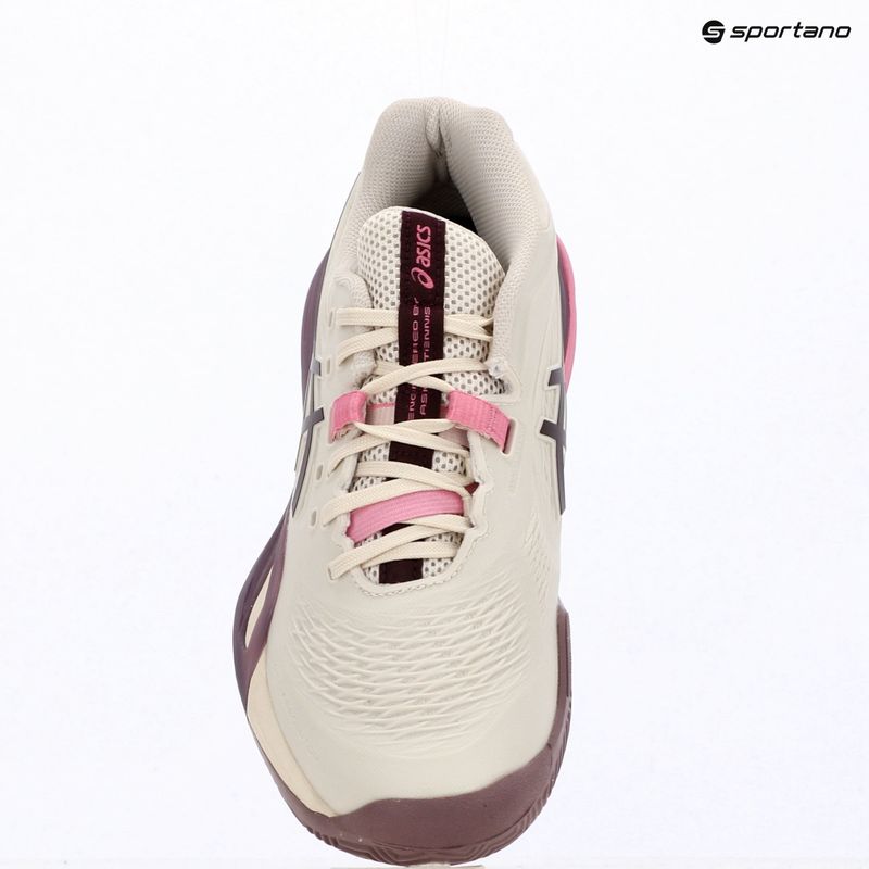 Кросівки тенісні жіночі ASICS Gel-Resolution X Clay soft oat/dark aubergine 14