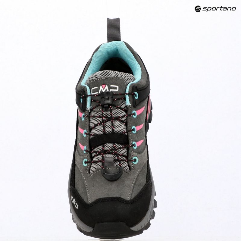 Взуття трекінгове дитяче CMP Rigel 2.0 Low Waterproof grey/acquarius/pink fluo 9