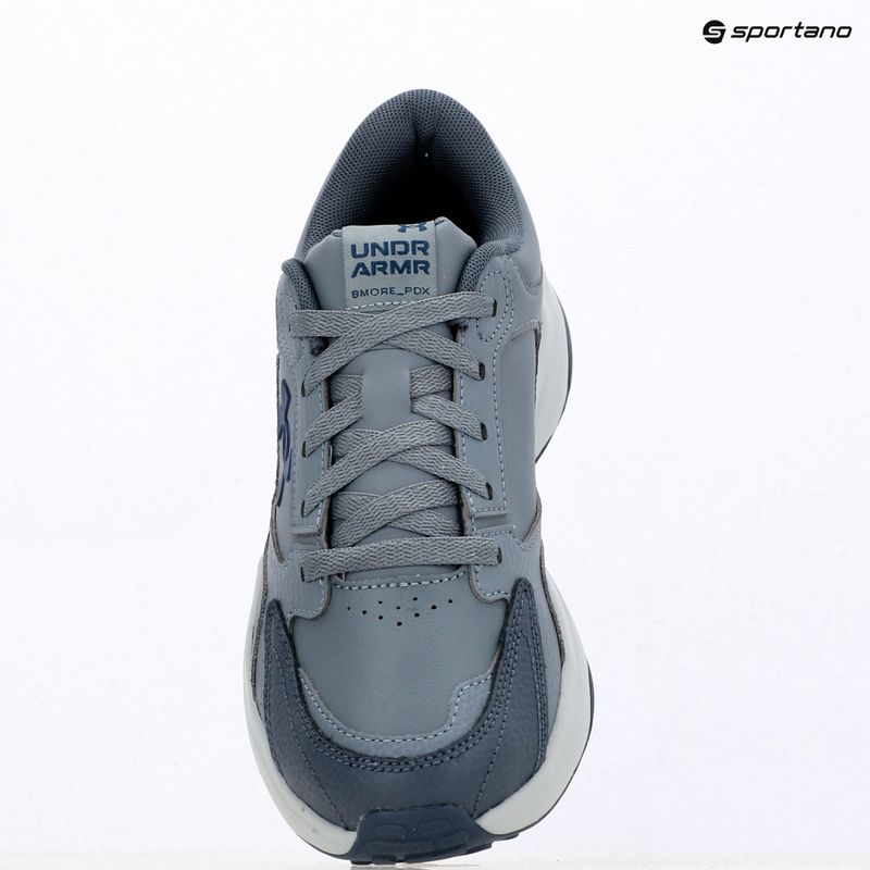 Кросівки для тренувань чоловічі Under Armour Edge Leather gravel/blue fog/blackout navy 9