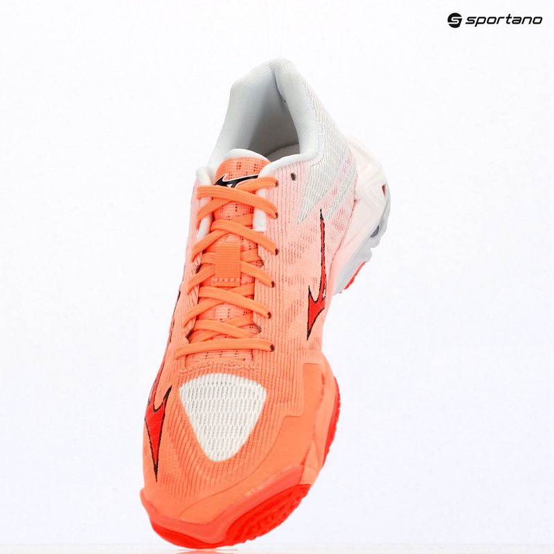 Кросівки волейбольні Mizuno Wave Lightning Elite flamingo coral/lava orange/white 7