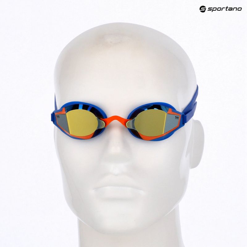 Окуляри для плавання TYR Stealth-X Performance Mirrored navy/gold 6