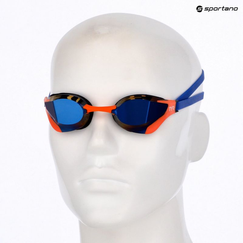 Окуляри для плавання TYR Tracer-X RZR Mirrored blue/orange 6