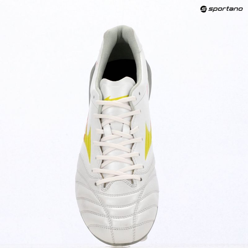 Кросівки футбольні Mizuno Monarcida Neo III Elite FG white/evening primrose/lava orange 4