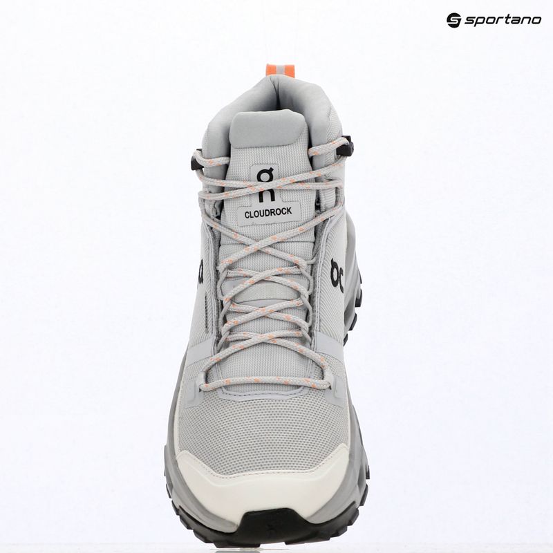 Взуття туристичне жіноче On Cloudrock Mid Waterproof glacier/alloy 15