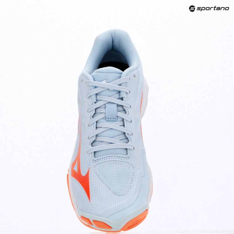 Кросівки волейбольні жіночі Mizuno Wave Lightning Pro blue finch/lava orange/flamingo coral 15