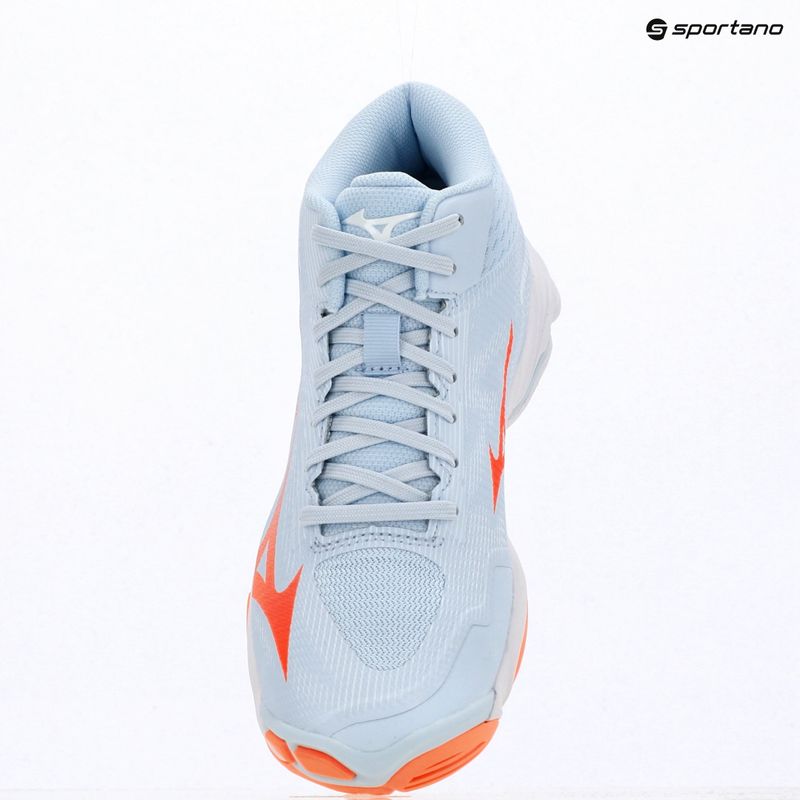 Кросівки волейбольні жіночі Mizuno Wave Lightning Pro Mid blue finch/lava orange/flamingo coral 15