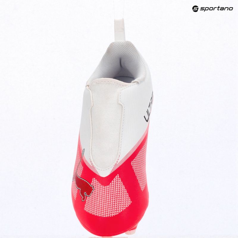 Футбольне взуття дитяче Puma Ultra 7 Play LL FG/AG Jr Ultra Red/Puma Black/Puma White 8