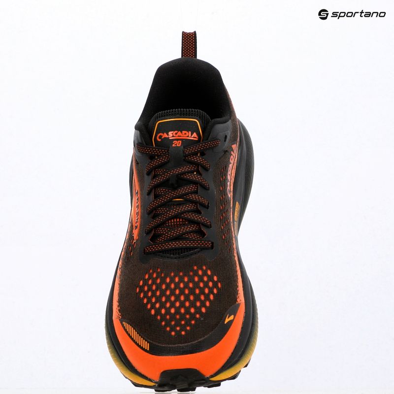 Кросівки для бігу чоловічі Brooks Cascadia 20 black/tigerlily/orange 16