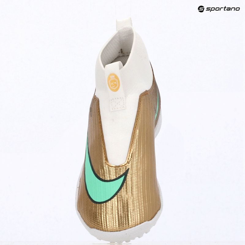Футбольне взуття дитяче Nike Jr. Mercurial Superfly 11 Academy "Kylian Mbappé" metallic gold/green glow 15