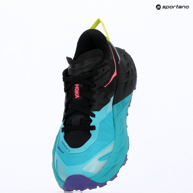 Кросівки для бігу жіночі HOKA Speedgoat 7 black/electric aqua 17