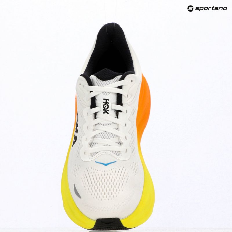 Кросівки для бігу чоловічі HOKA Bondi 9 white/neon tangerine 16