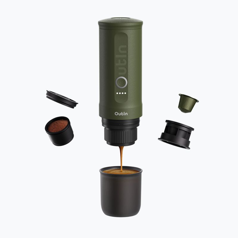 Переносна кавоварка OutIn Nano Portable Espresso forest green 2
