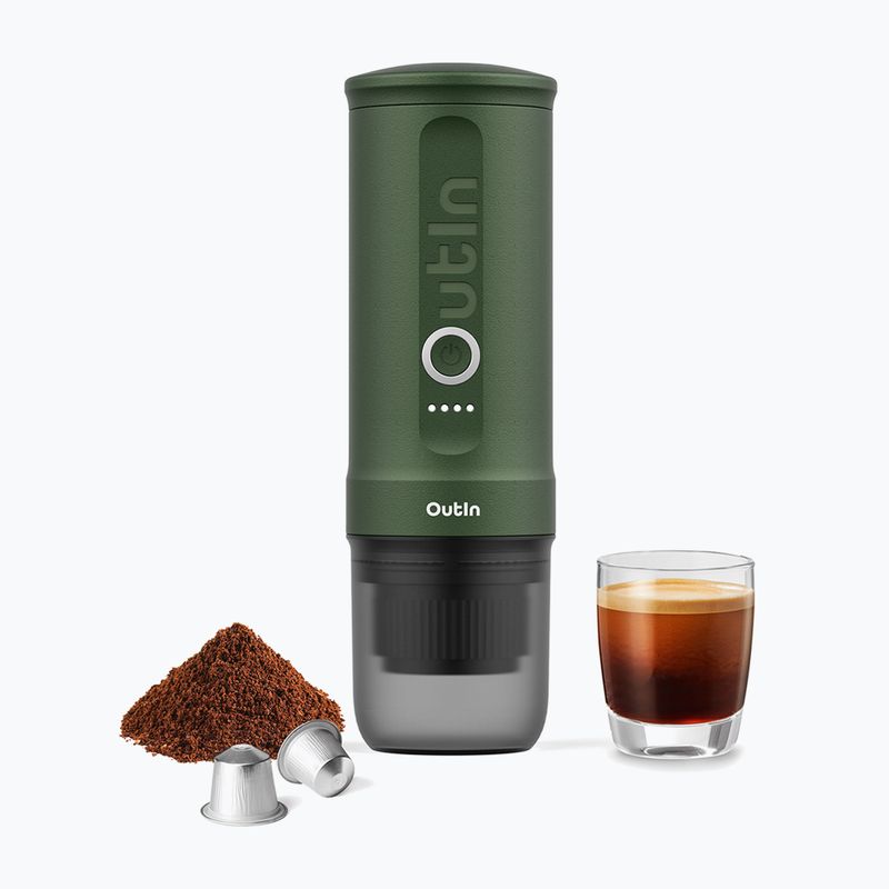 Переносна кавоварка OutIn Nano Portable Espresso forest green 3