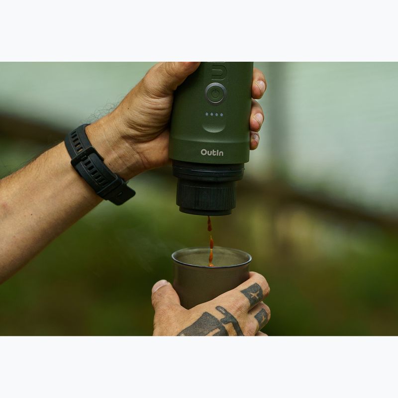 Переносна кавоварка OutIn Nano Portable Espresso forest green 7