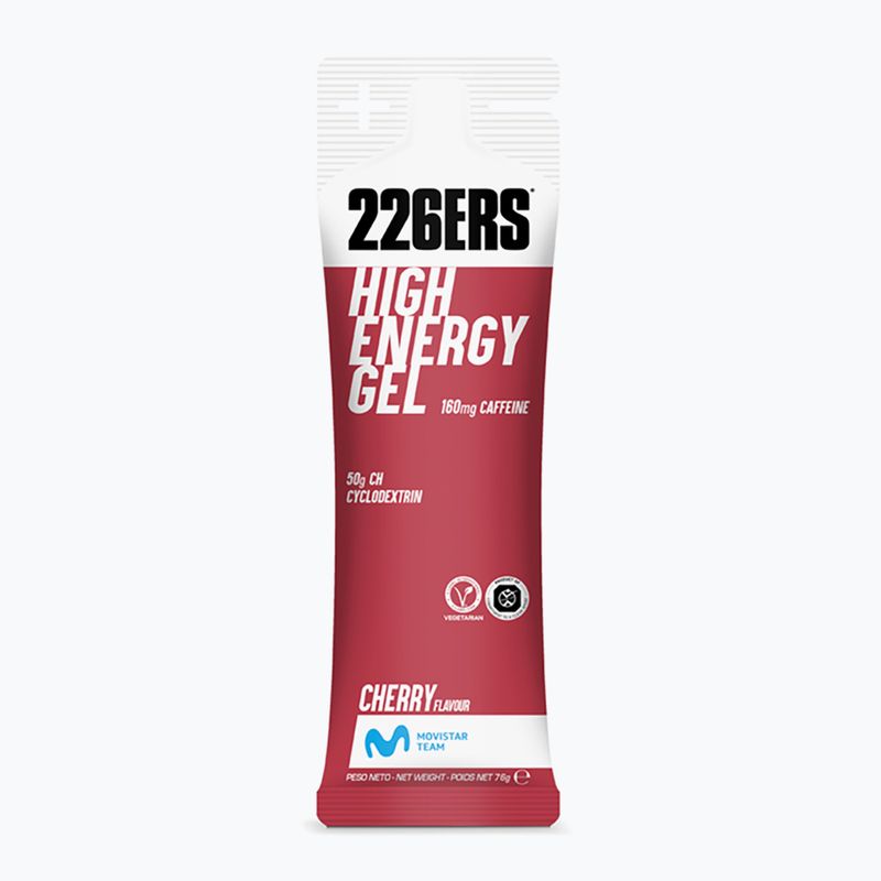 Набір енергетичних гелів 226ERS High Energy Caffeine 24 шт. x 76 г вишня 2