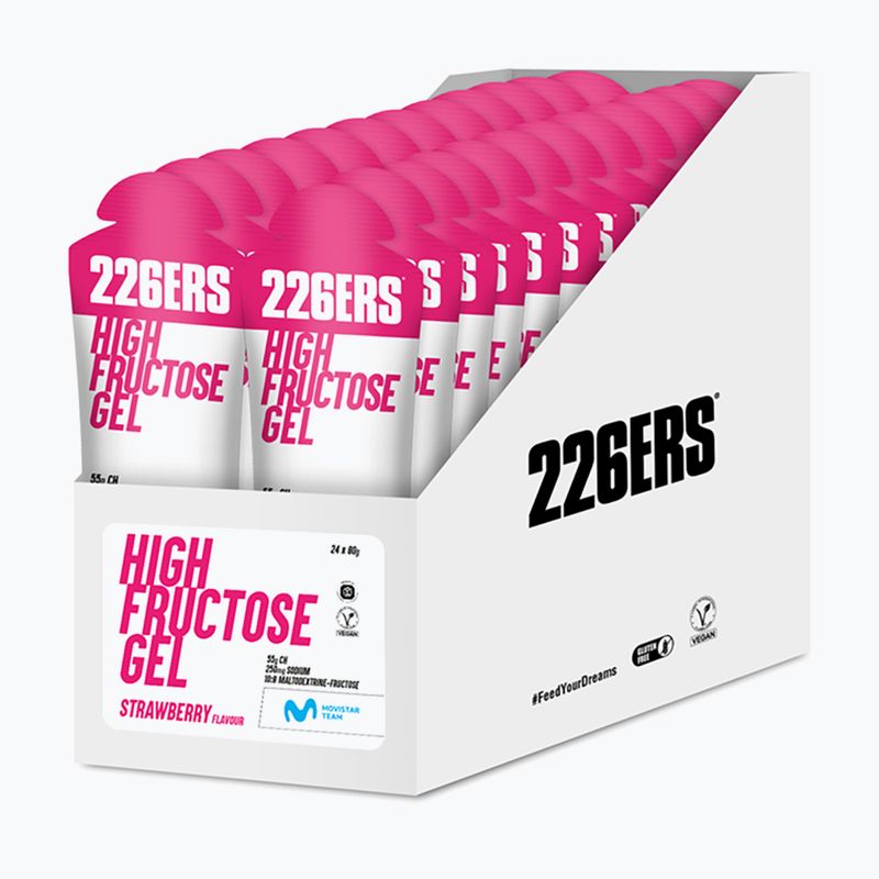 Набір енергетичних гелів 226ERS High Fructose 24 шт. x 80 г полуниця