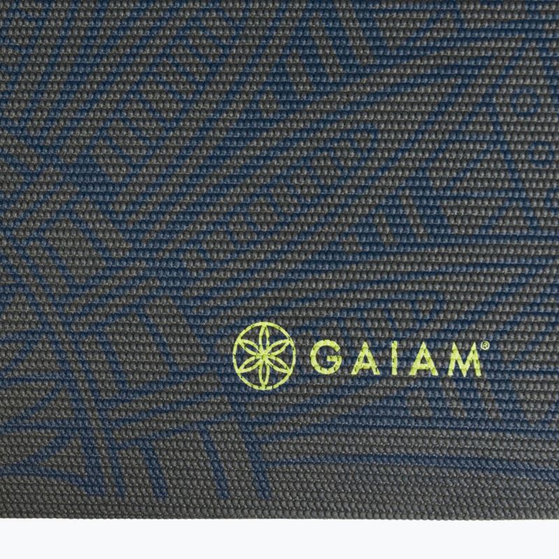 Килимок для йоги Gaiam Premium Sundial Layers 6 mm black/navy/yellow 4