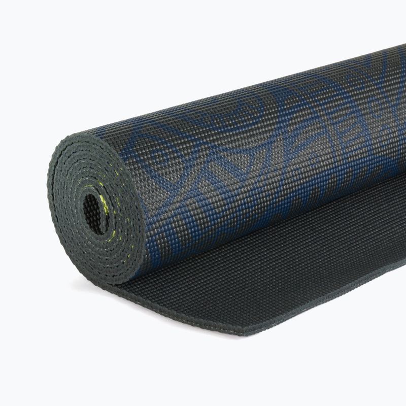 Килимок для йоги Gaiam Premium Sundial Layers 6 mm black/navy/yellow 5