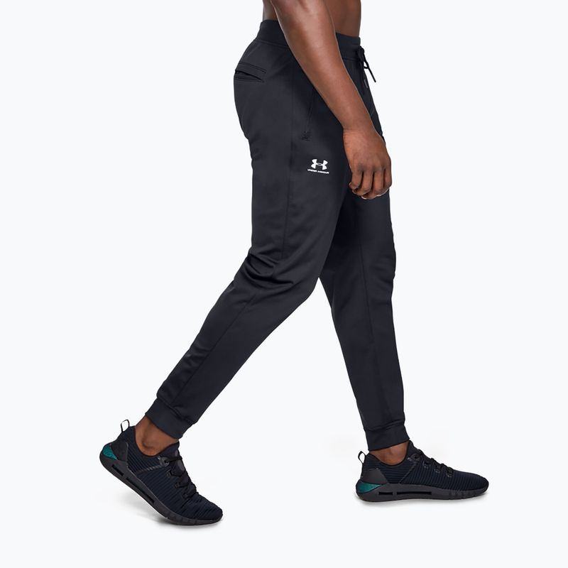 Штани чоловічі Under Armour Sportstyle Tricot Jogger black/white 4