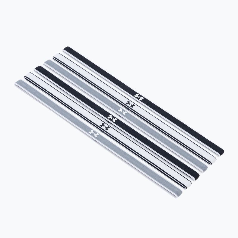 Пов'язки на голову Under Armour Ua Mini Headbands 0,4" 6шт. сірі-чорні-білі 1286016-005