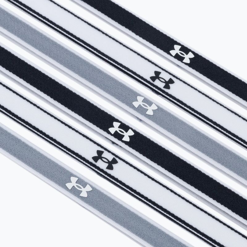Пов'язки на голову Under Armour Ua Mini Headbands 0,4" 6шт. сірі-чорні-білі 1286016-005 3