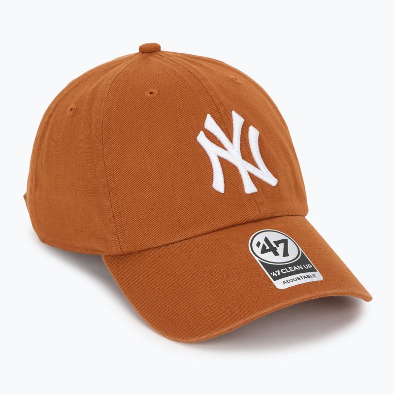 Кепка 47 Brand MLB New York Yankees CLEAN UP burnt orange
