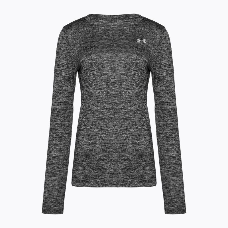 Жіночий тренувальний лонгслів Under Armour Tech Crew Twist чорний/металік сріблястий 4