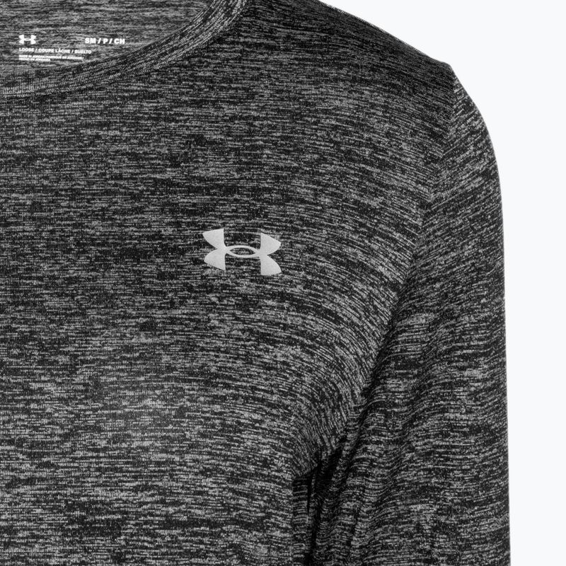 Жіночий тренувальний лонгслів Under Armour Tech Crew Twist чорний/металік сріблястий 6