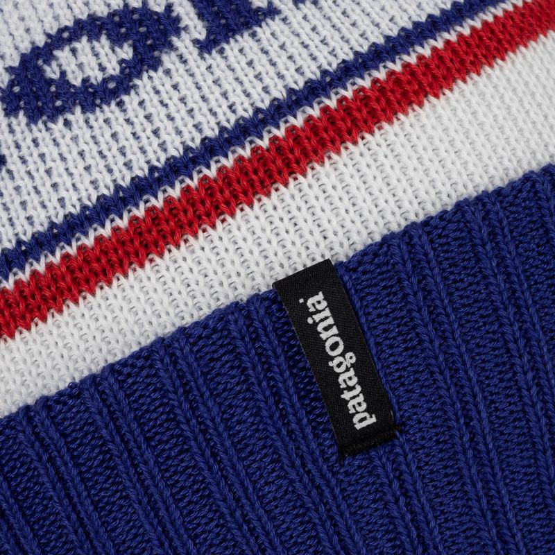 Шапка зимова Patagonia Powder Town Beanie park stripe / viking blue 4