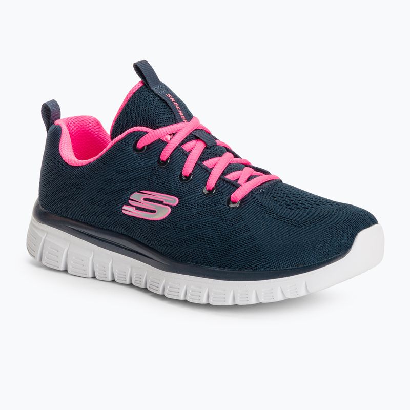 Кросівки тренувальні жіночі SKECHERS Graceful Get Connected navy/hot pink