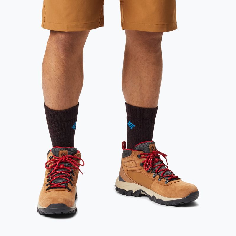 Взуття трекінгове чоловіче Columbia Newton Ridge Plus II Suede WP elk/mountain red 15